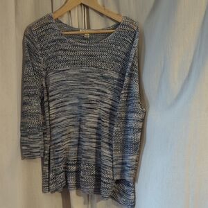 JohnPaulRichard Blue and Gray Knit Sweater